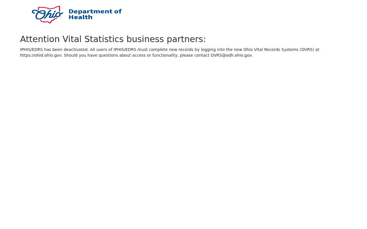 Hilliard ZIP-code-directory screenshot of Ohio Vital Statistics
